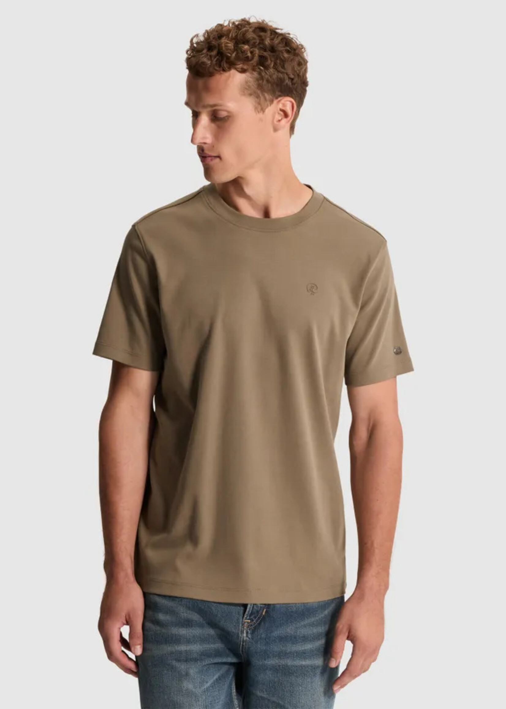 Cast Iron T-shirt Regular Interlock - Walnut
