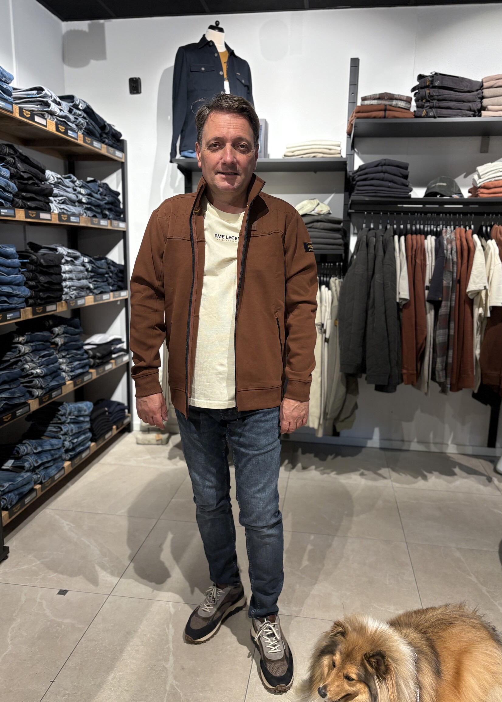 PME Legend Zip Jacket Interlock Sweat - Cappuccino