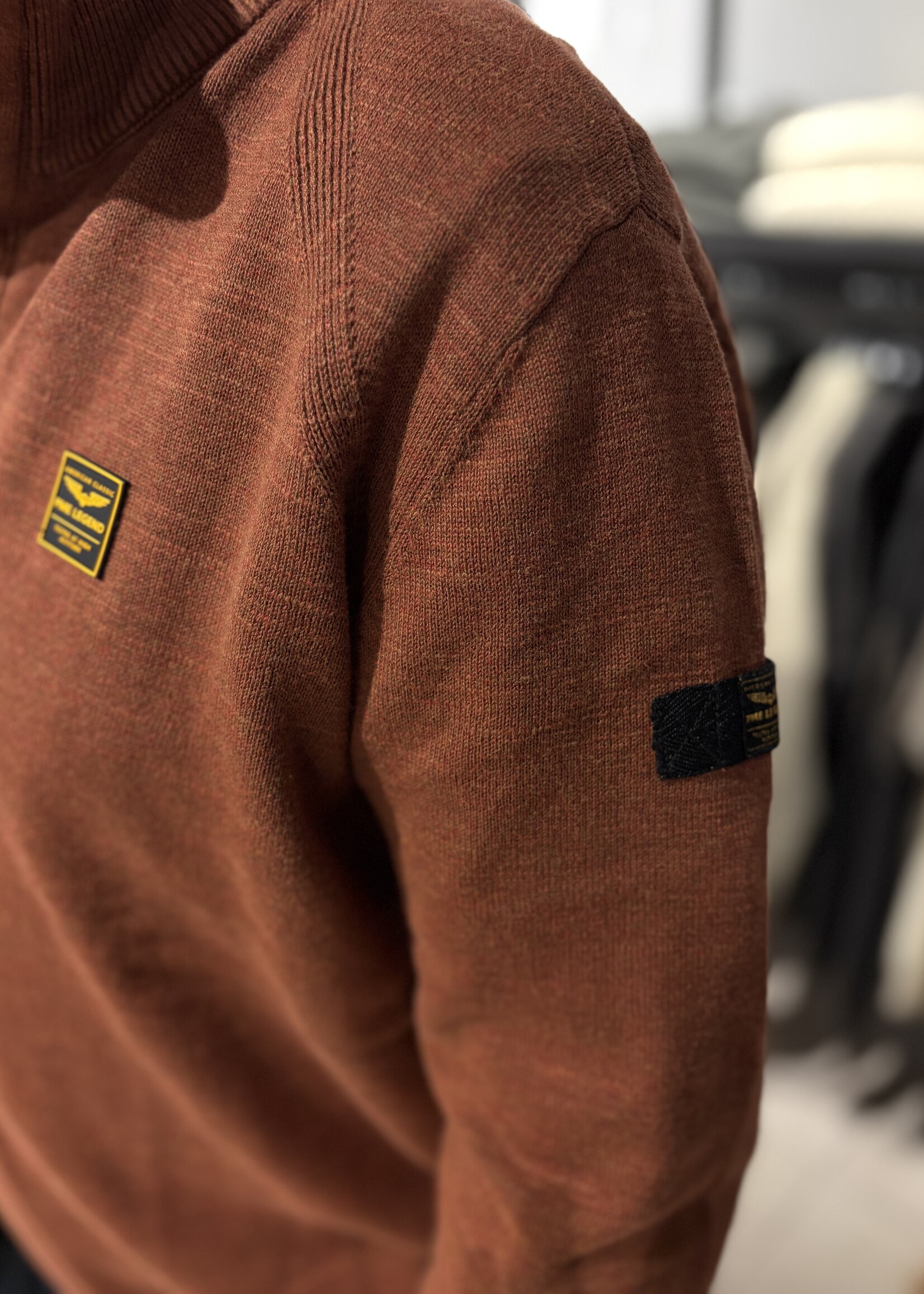 PME Legend Half Zip Collar Rib - Arabian Spice