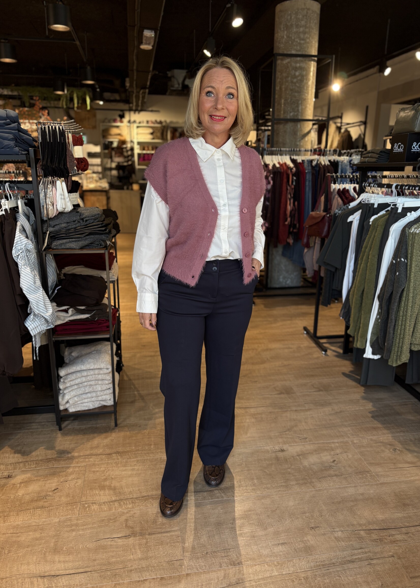 Red Button Broek Colette Punta - Navy