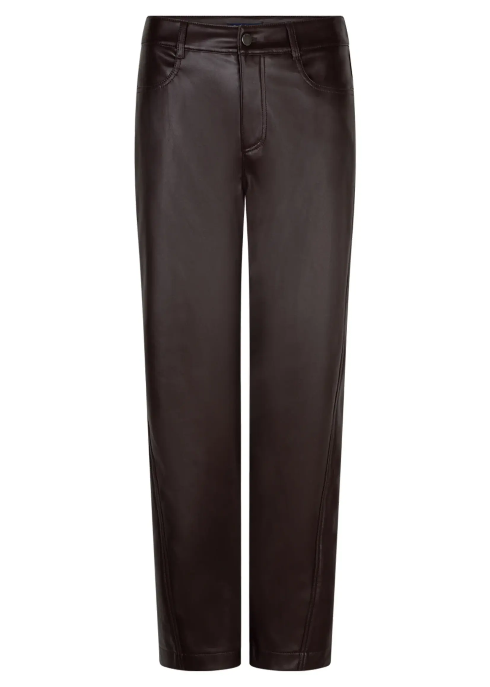 Red Button Broek Caitlina Faux Leather - Burgundy L28