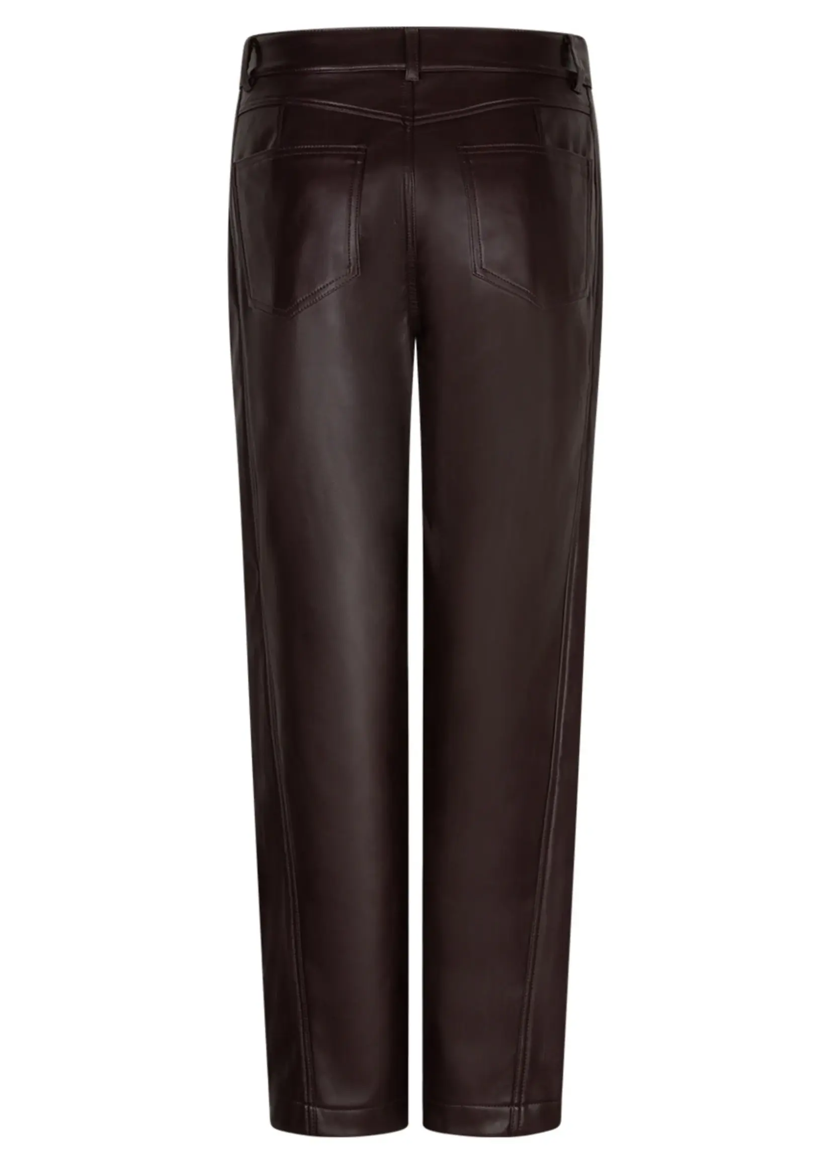 Red Button Broek Caitlina Faux Leather - Burgundy L28
