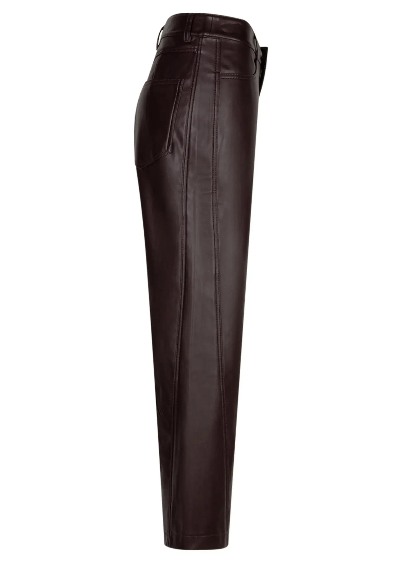 Red Button Broek Caitlina Faux Leather - Burgundy L28