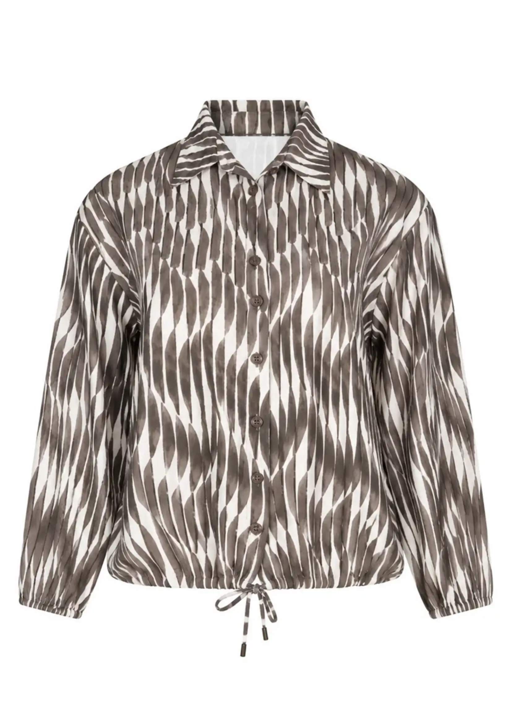 ZOSO Blouse Printed Nadia - Green Offwhite