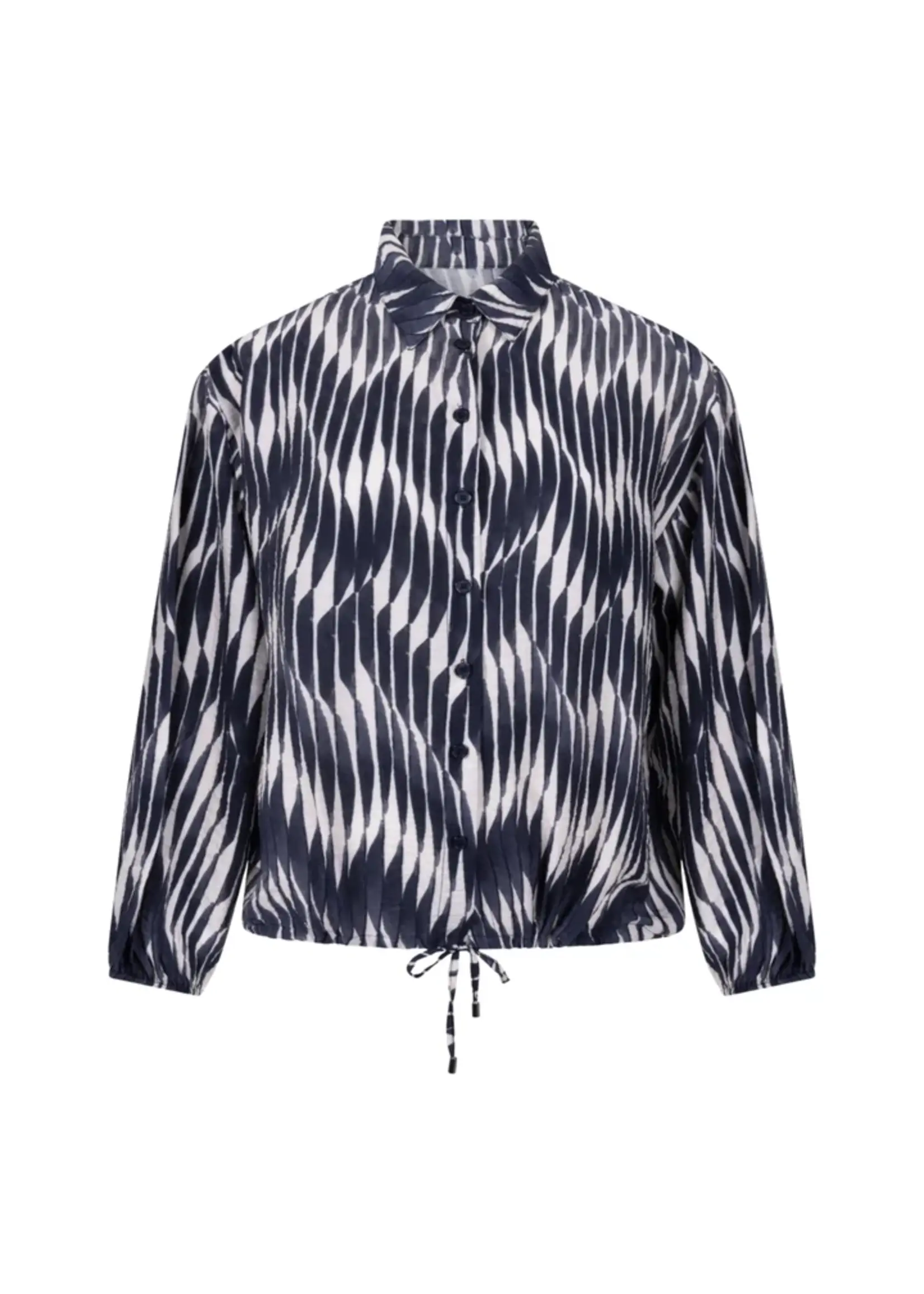 ZOSO Blouse Printed Nadia - Navy Offwhite