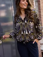 ZOSO Blouse Mattie - Navy Green