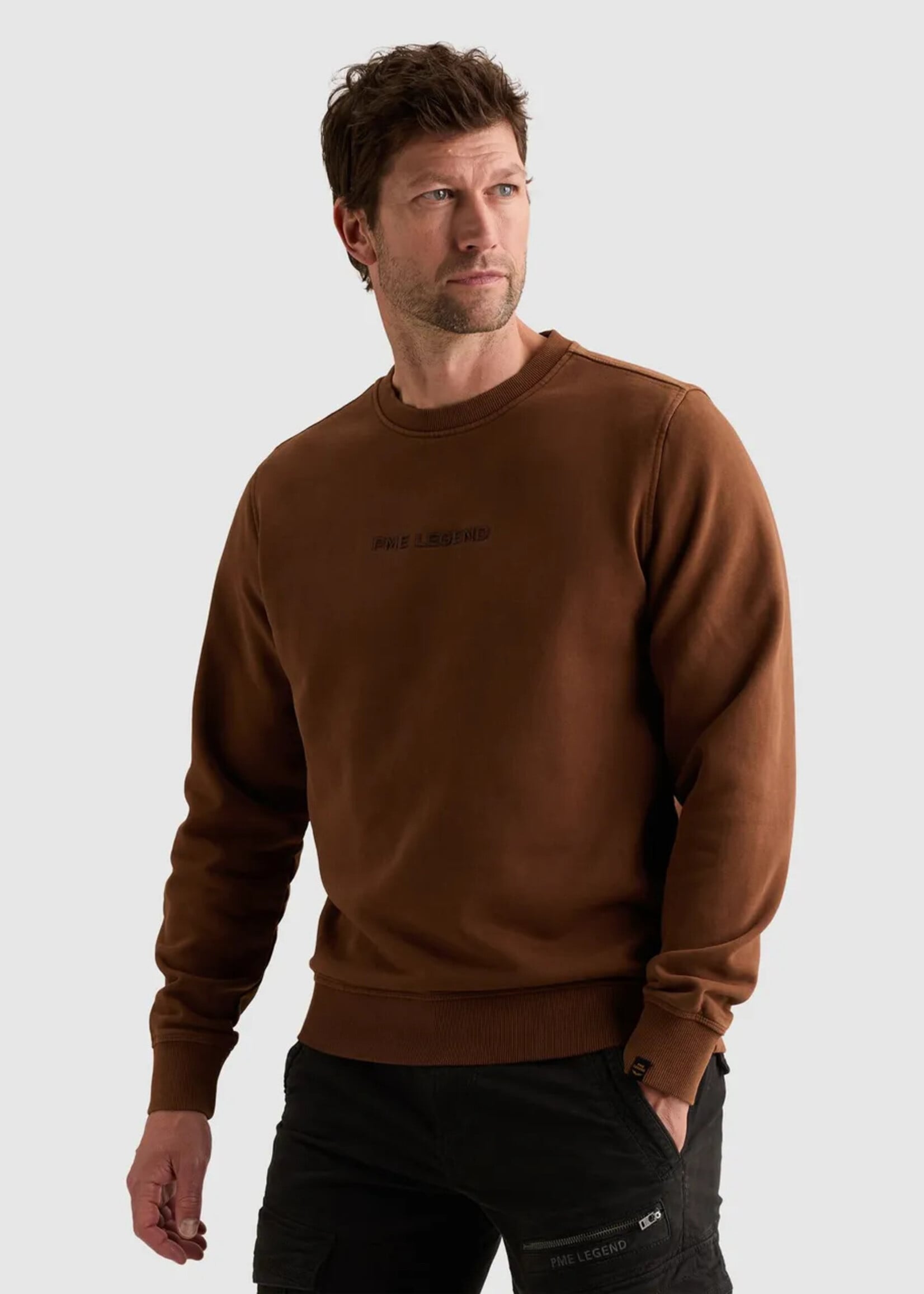 PME Legend Trui Semi Brushed Garment - Cappuccino