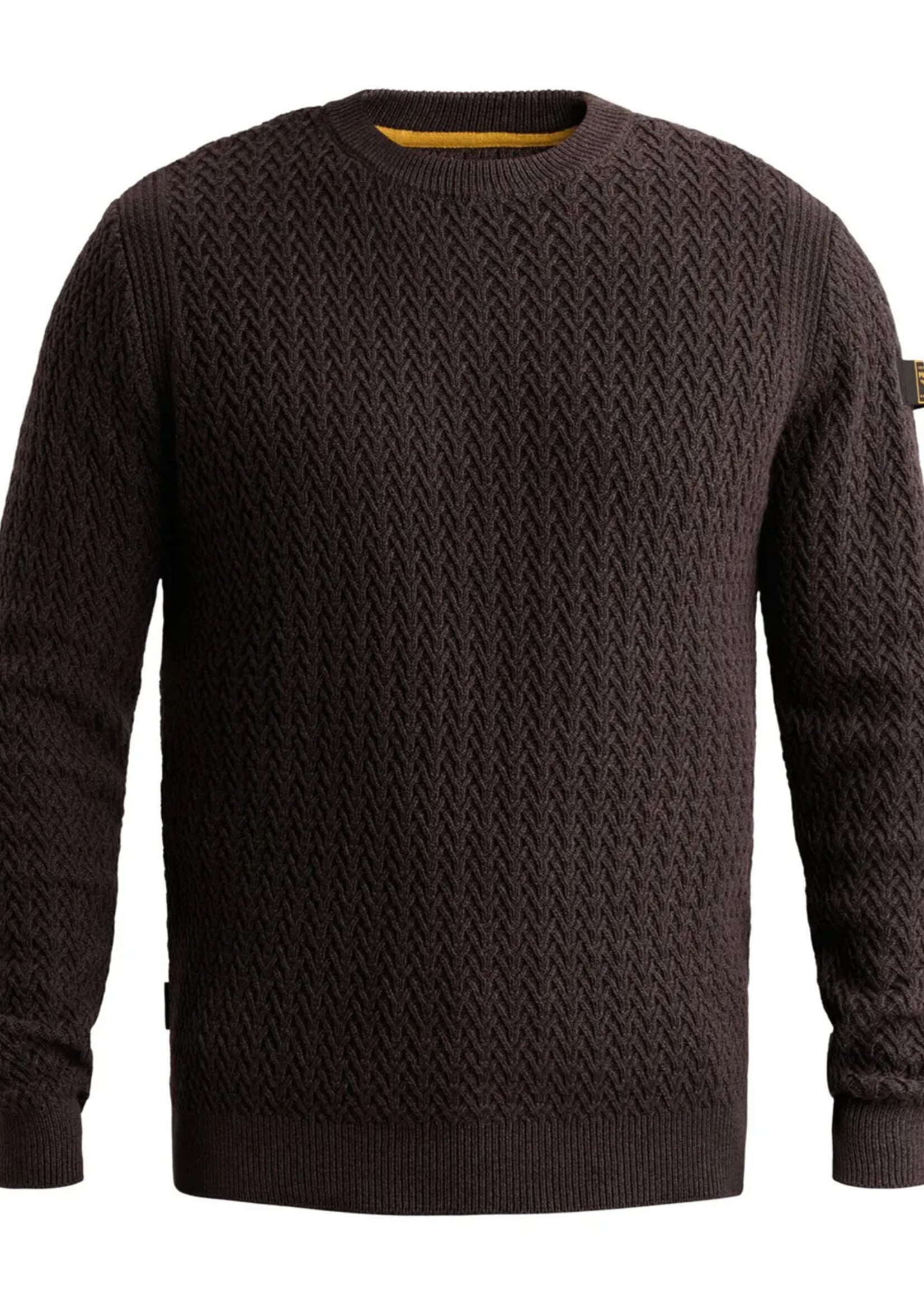 PME Legend Trui Mouline Structure - Dark Aubergine