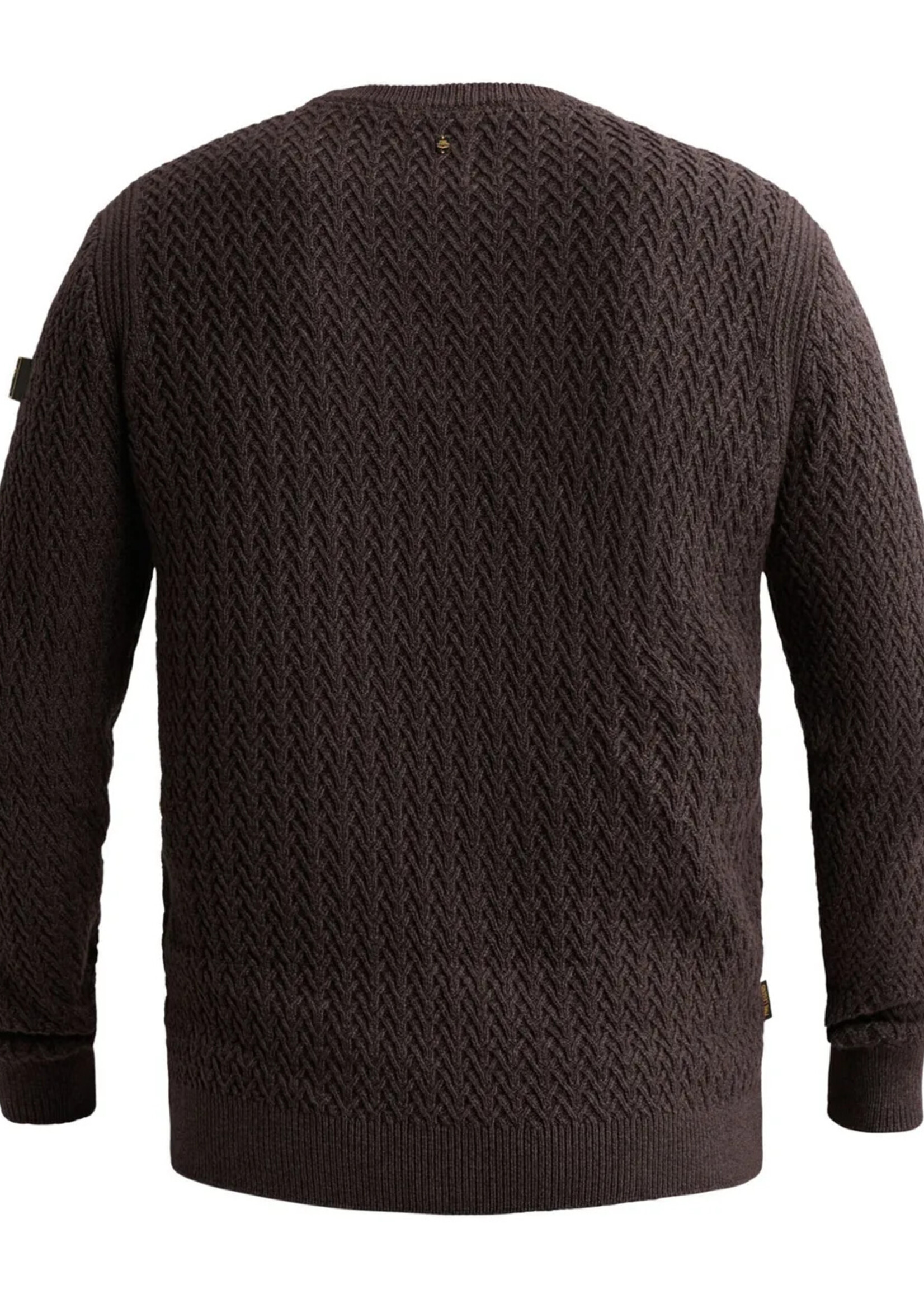 PME Legend Trui Mouline Structure - Dark Aubergine