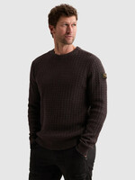 PME Legend Trui Mouline Structure - Dark Aubergine