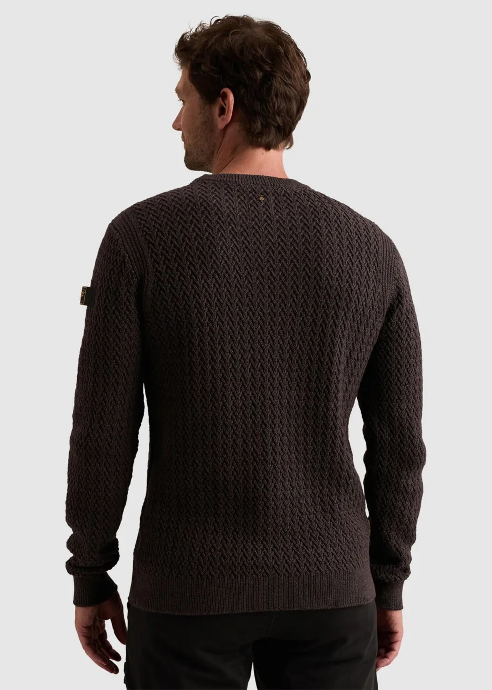 PME Legend Trui Mouline Structure - Dark Aubergine