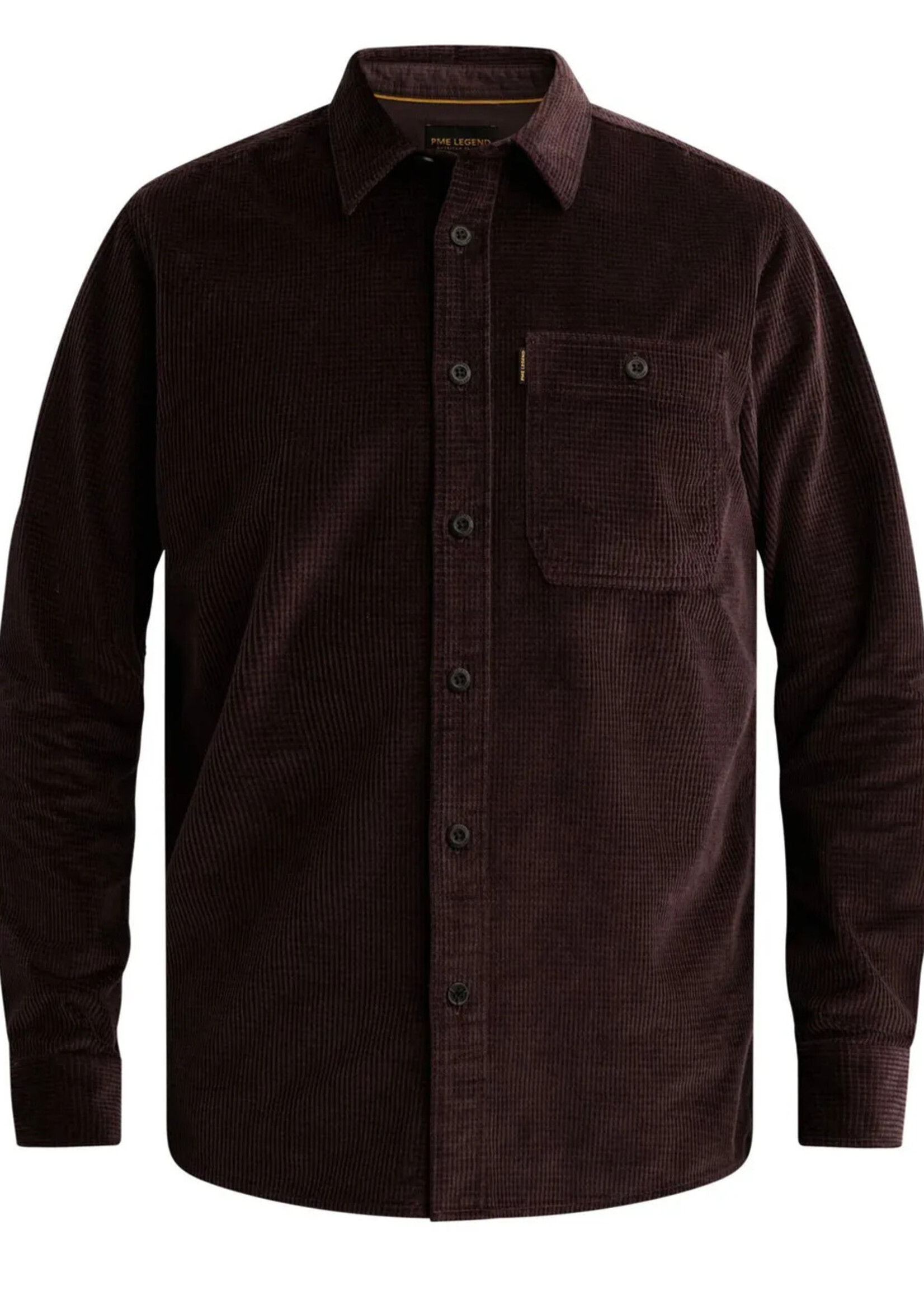 PME Legend Long Sleeve Shirt Dobby Corduroy - Aubergine