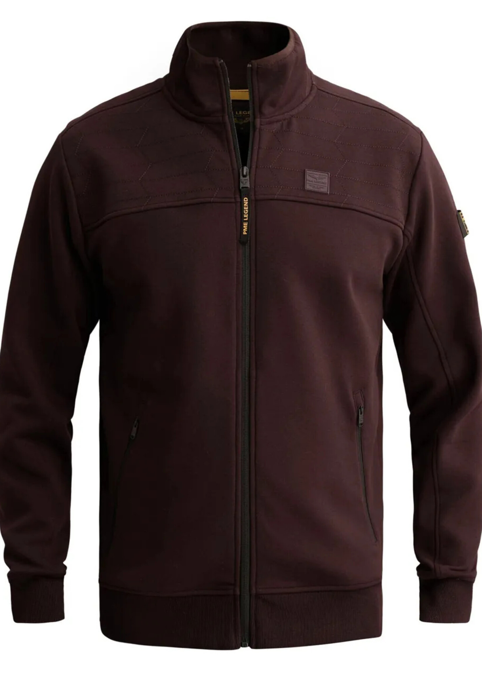 PME Legend Zip Jacket Interlock Sweat - Aubergine