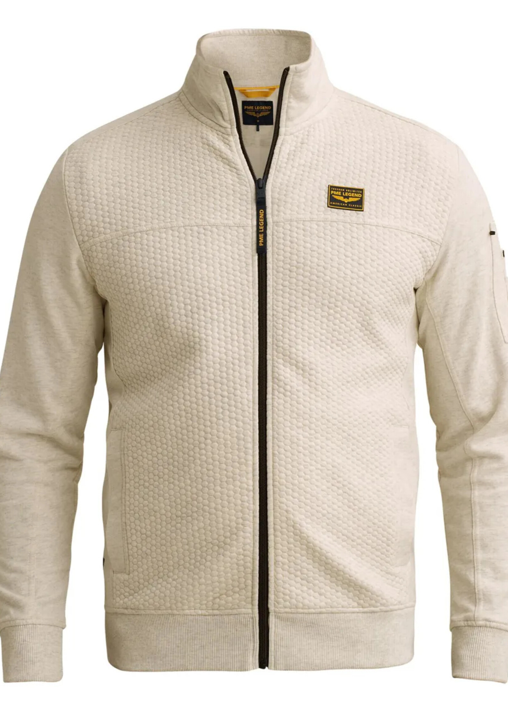 PME Legend Zip Jacket Texture - Bone White