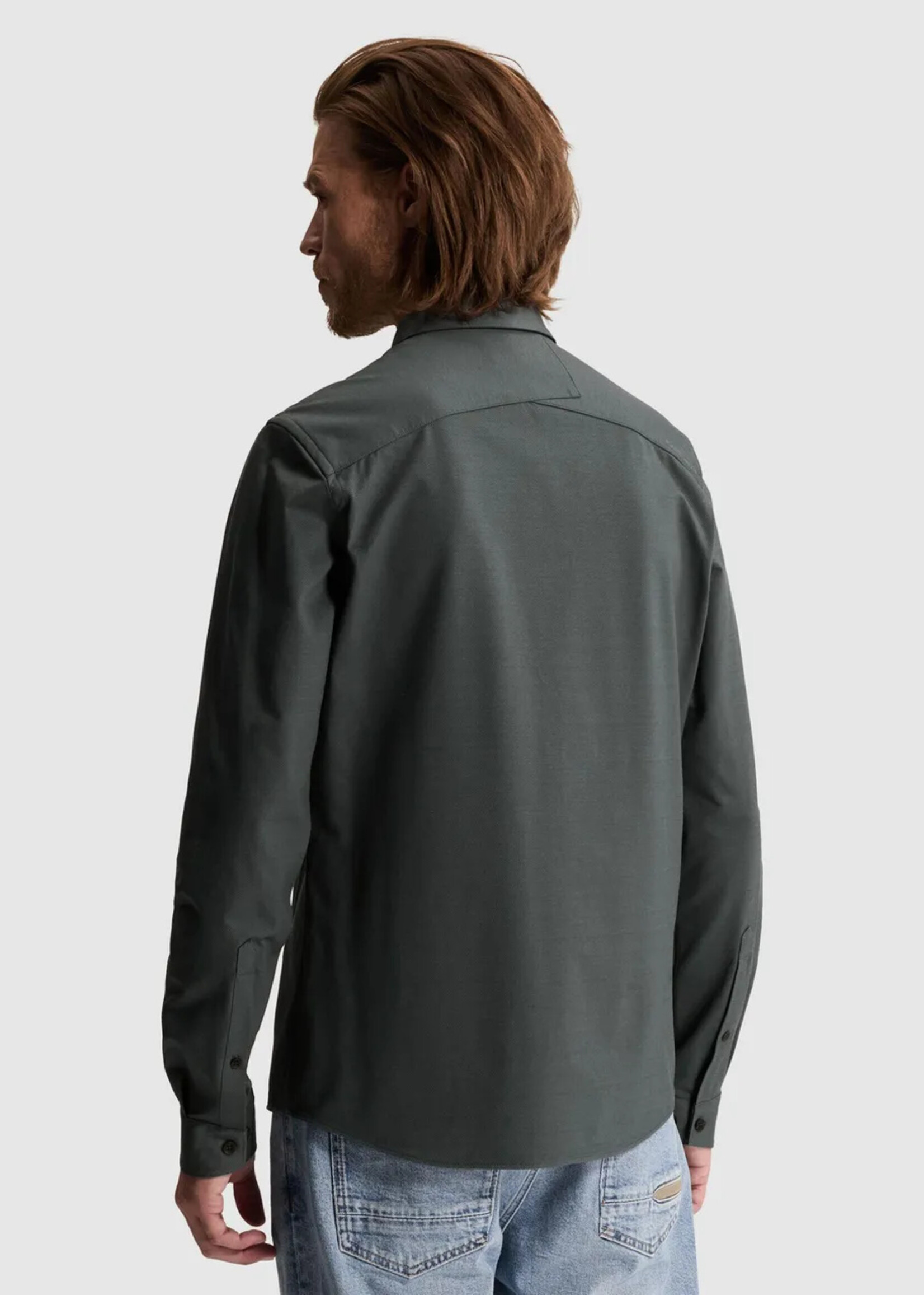 Cast Iron Overhemd Twill Jesey - Dark Slate