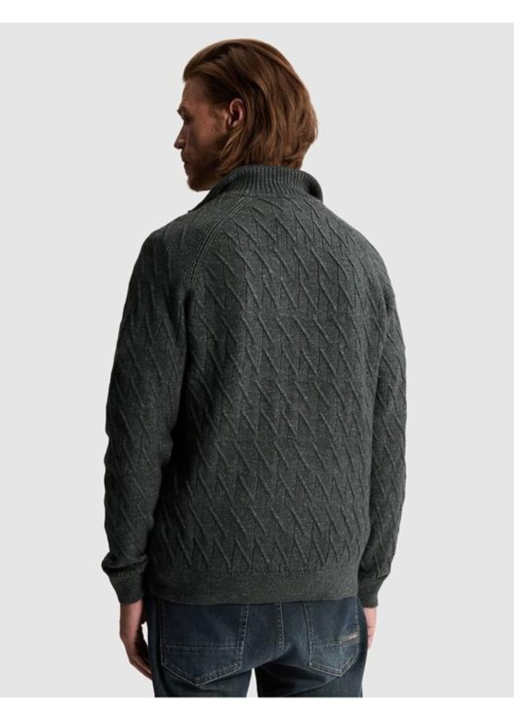 Cast Iron Half Zip Collar Regular Cotton - Dark Slate