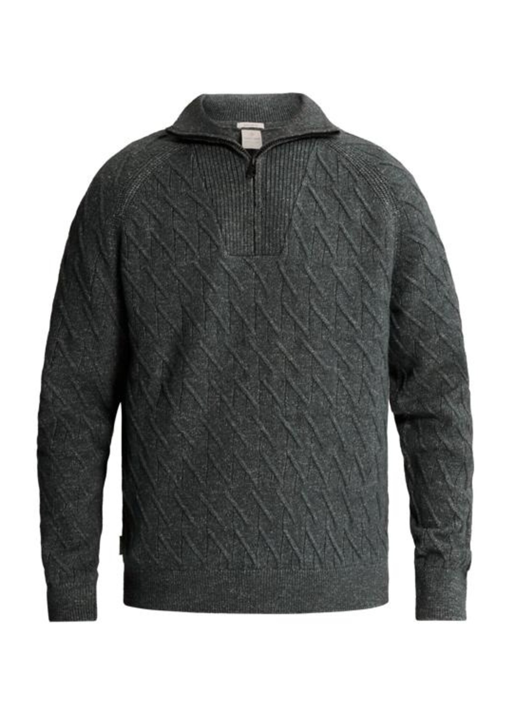 Cast Iron Half Zip Collar Regular Cotton - Dark Slate