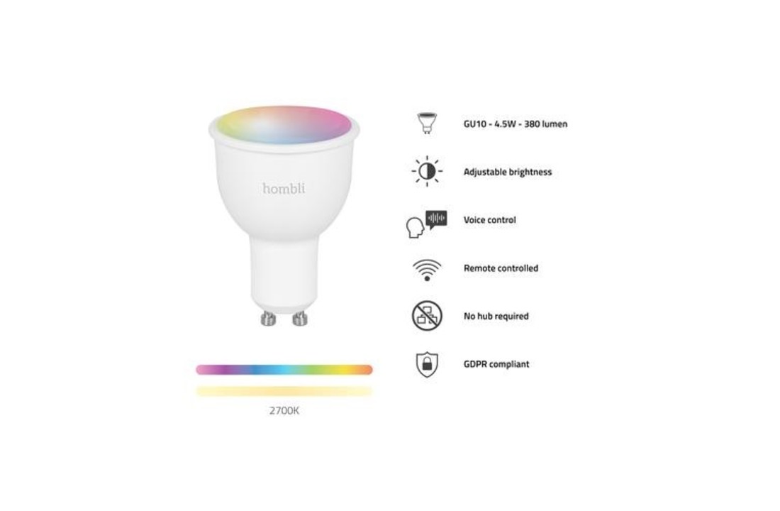 Hombli Smart Lamp Gekleurd LED GU10 4,5W