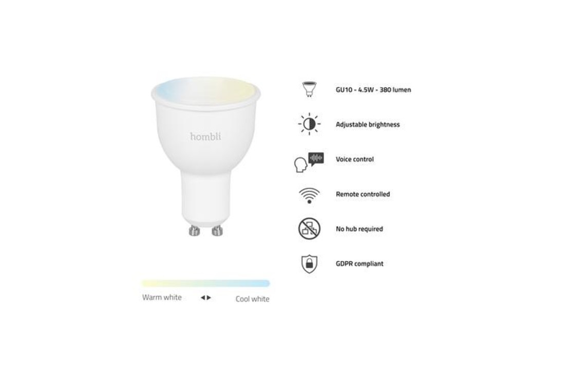 Hombli Smart Lamp Wit GU10