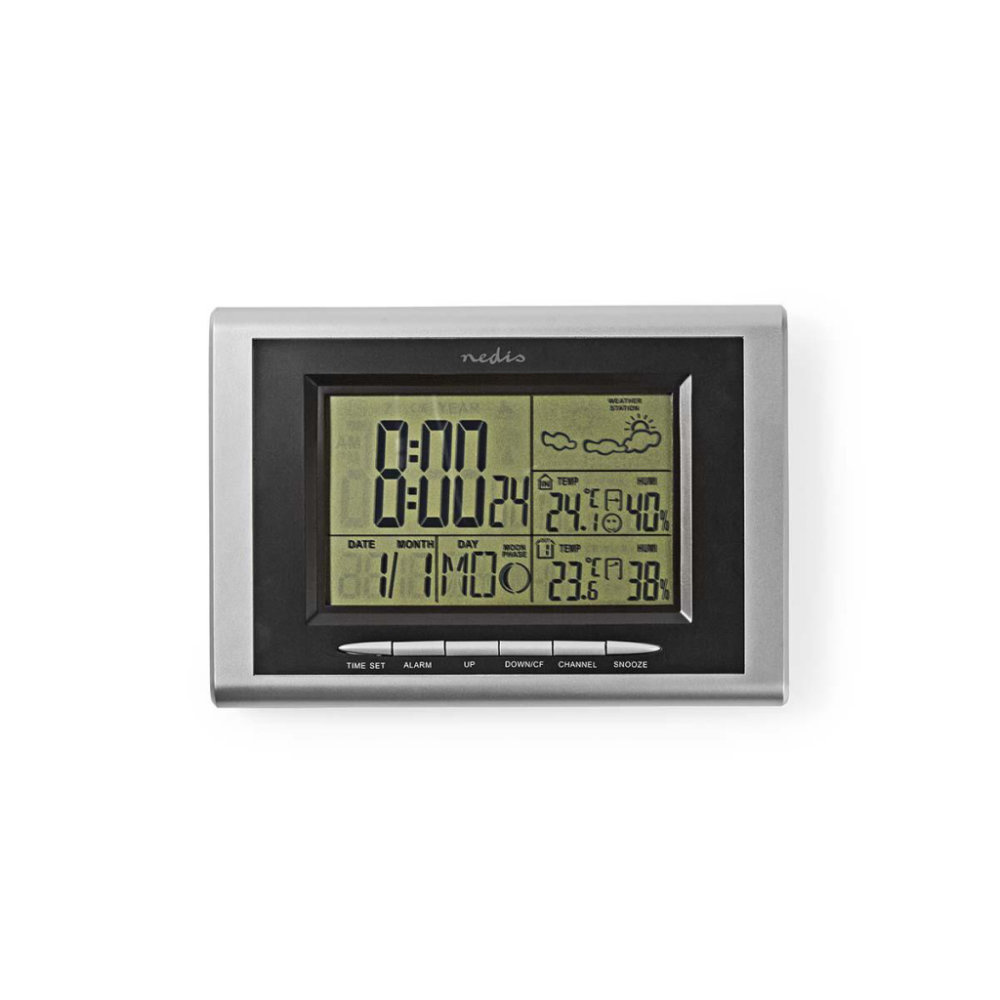 Nedis WEST202GY Weerstation Hygrometer Datum/tijd Buiten-unit