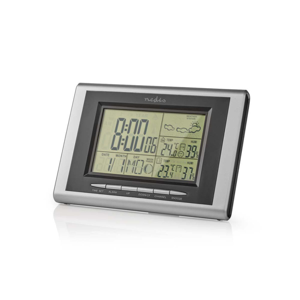 Nedis WEST202GY Weerstation Hygrometer Datum/tijd Buiten-unit