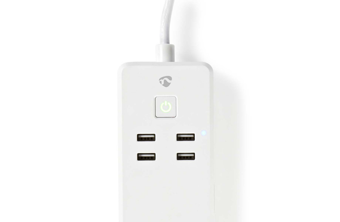 Nedis WIFIP310FWT Wi-fi Smart Stekkerdoos 3x Schuko Type F 4x Usb 10 A
