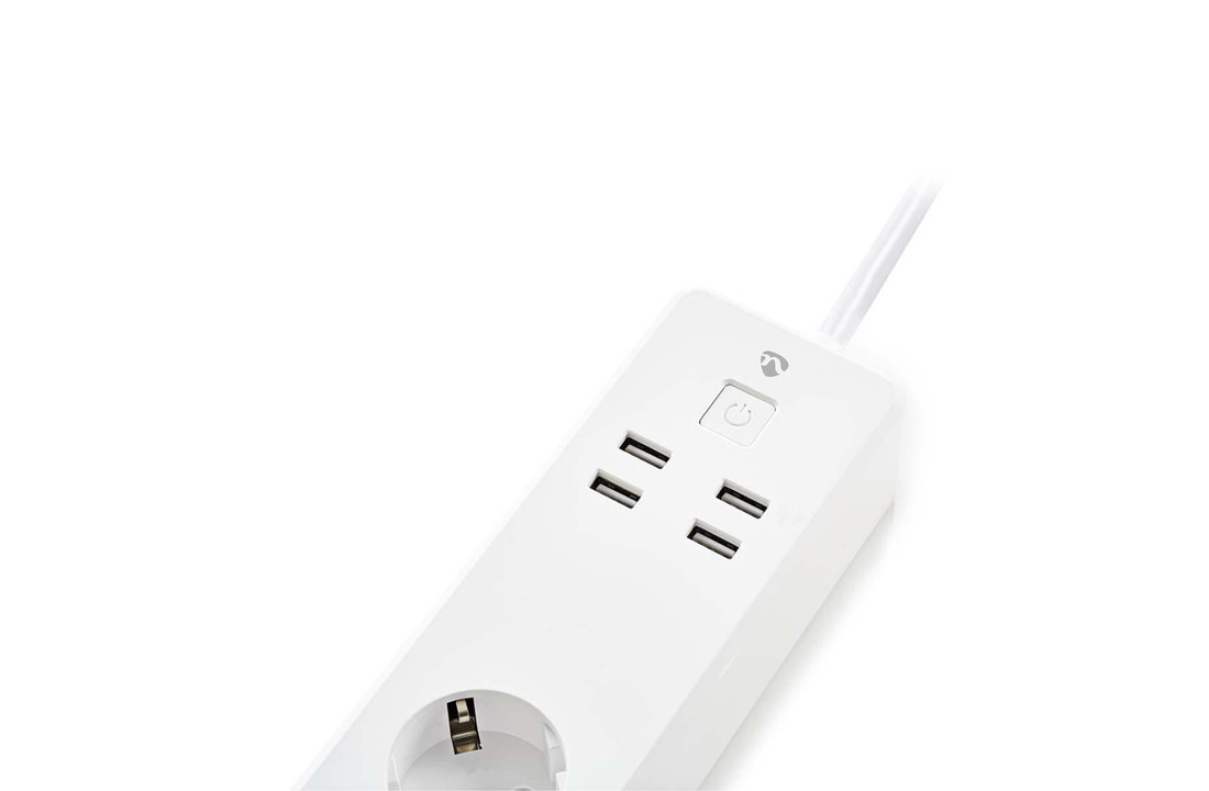 Nedis WIFIP310FWT Wi-fi Smart Stekkerdoos 3x Schuko Type F 4x Usb 10 A
