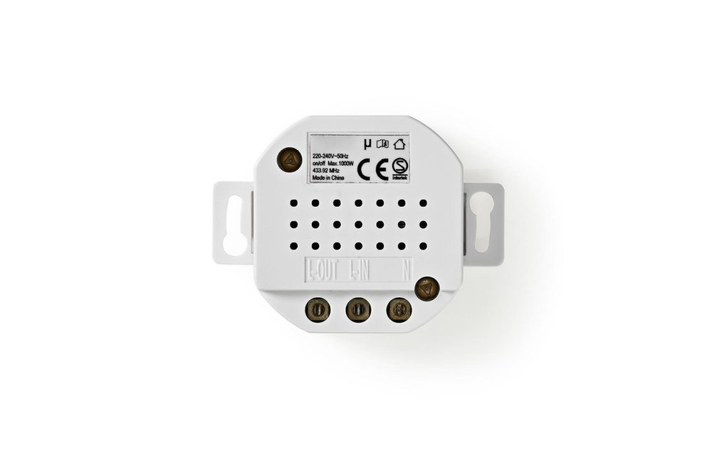 Nedis RFPS110WT Rf Smart Inbouwschakelaar Aan/uit 1000 W