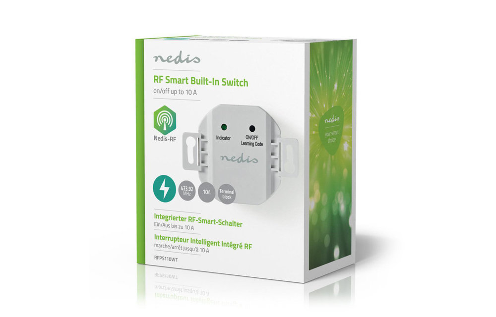 Nedis RFPS110WT Rf Smart Inbouwschakelaar Aan/uit 1000 W