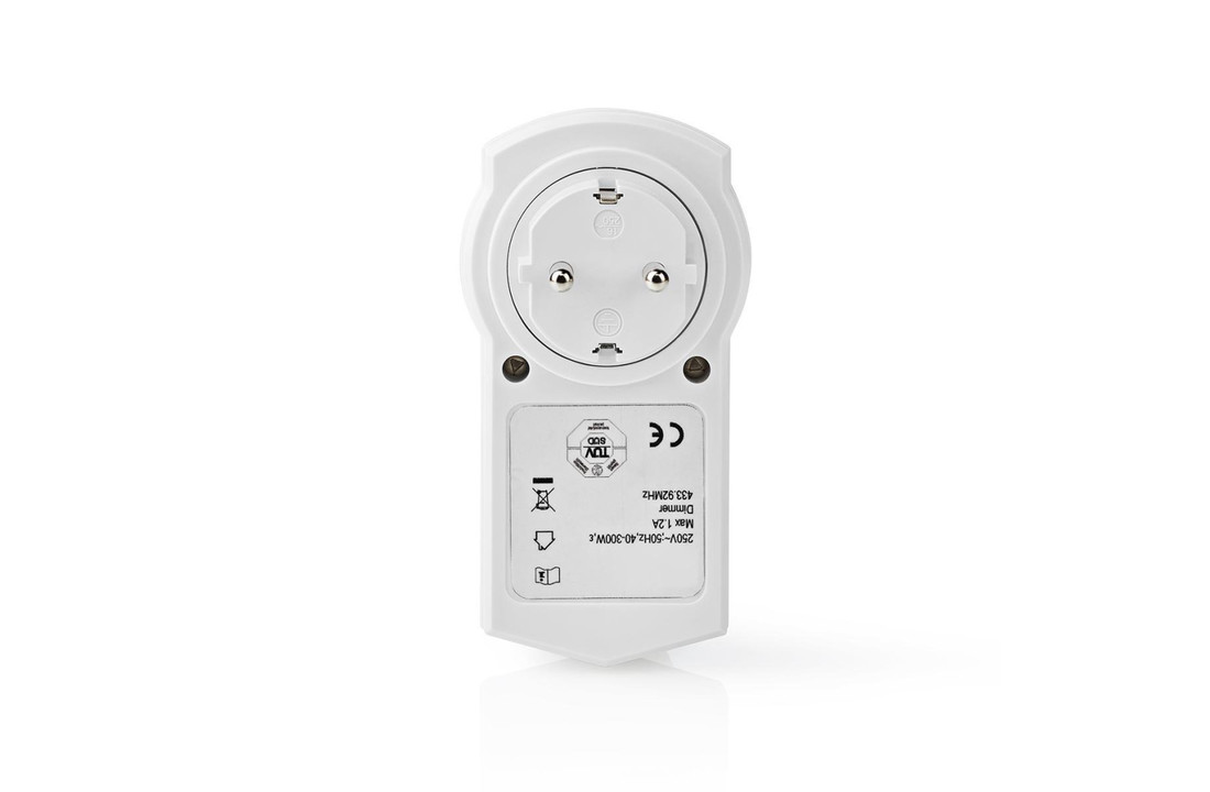 Nedis RFPD120FWT Rf Smart Stekker Dimbaar Schuko Type F 300 W