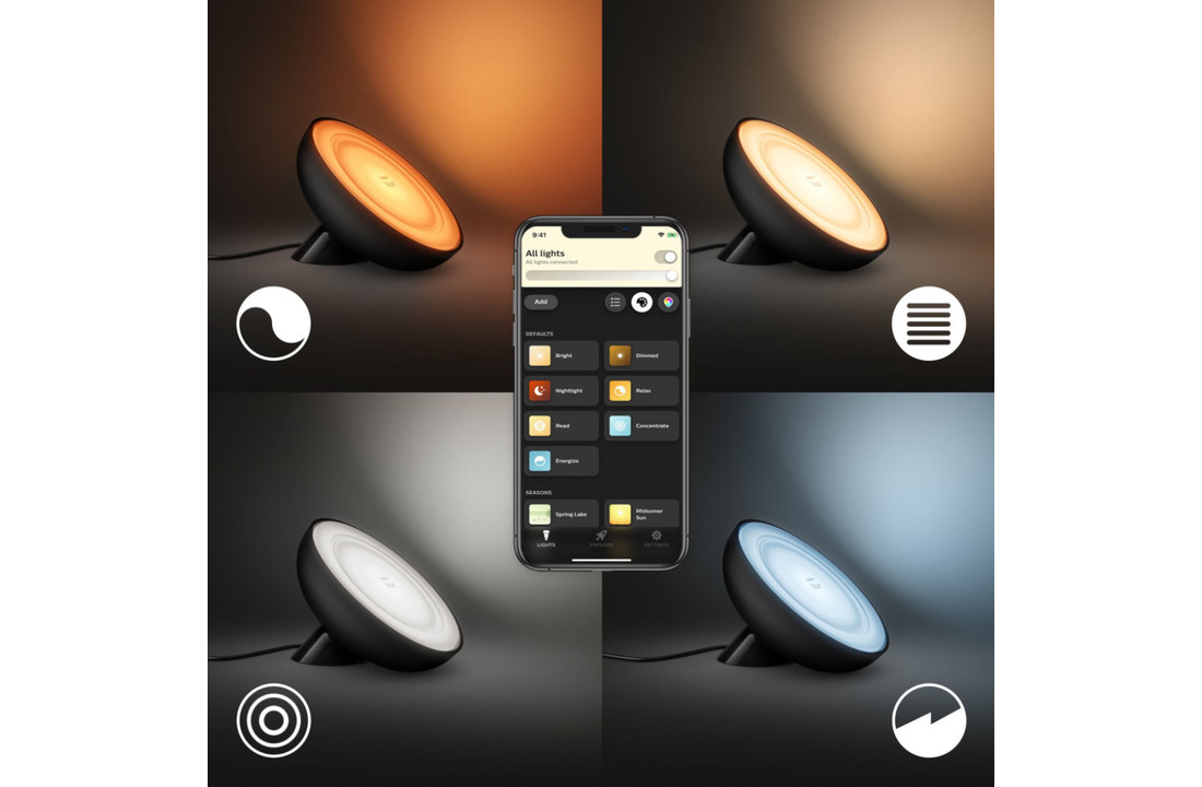 Philips HUE Bloom Tafellamp Zwart