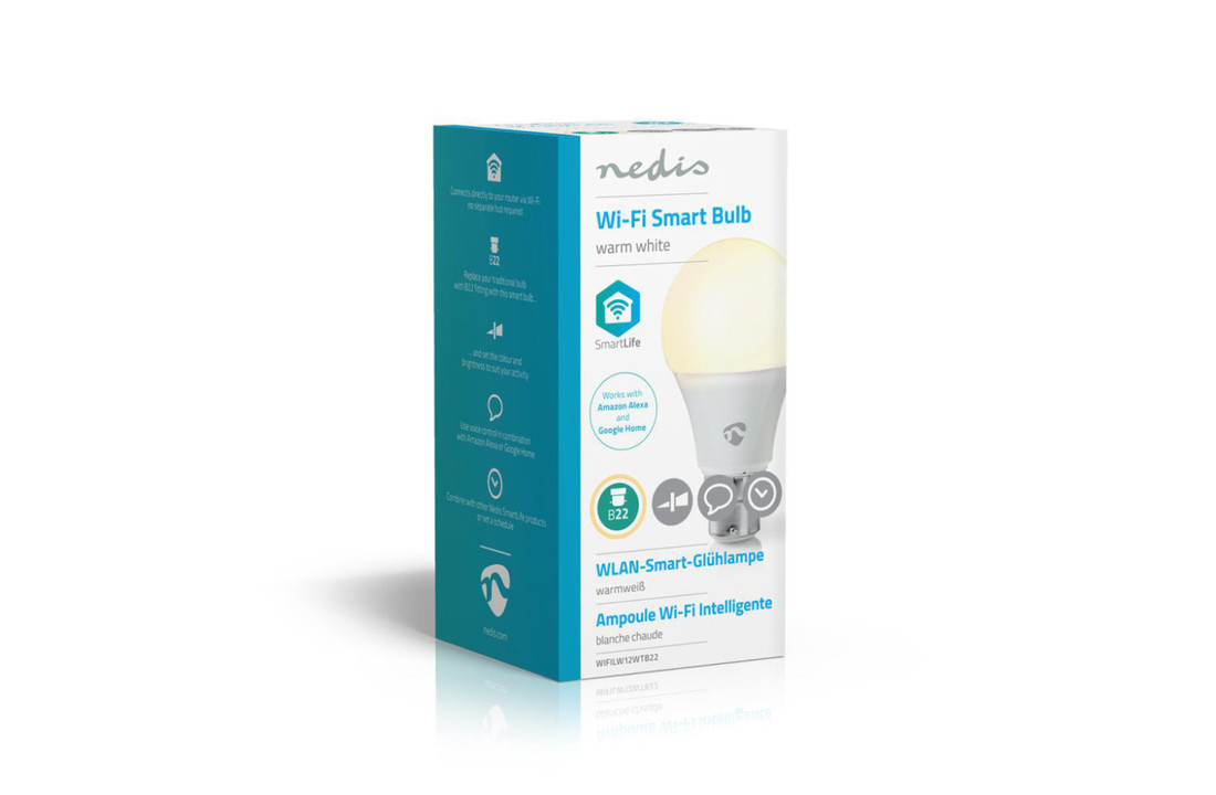 Nedis WIFILW12WTB22 Slimme Wi-fi-ledlamp Warmwit B22