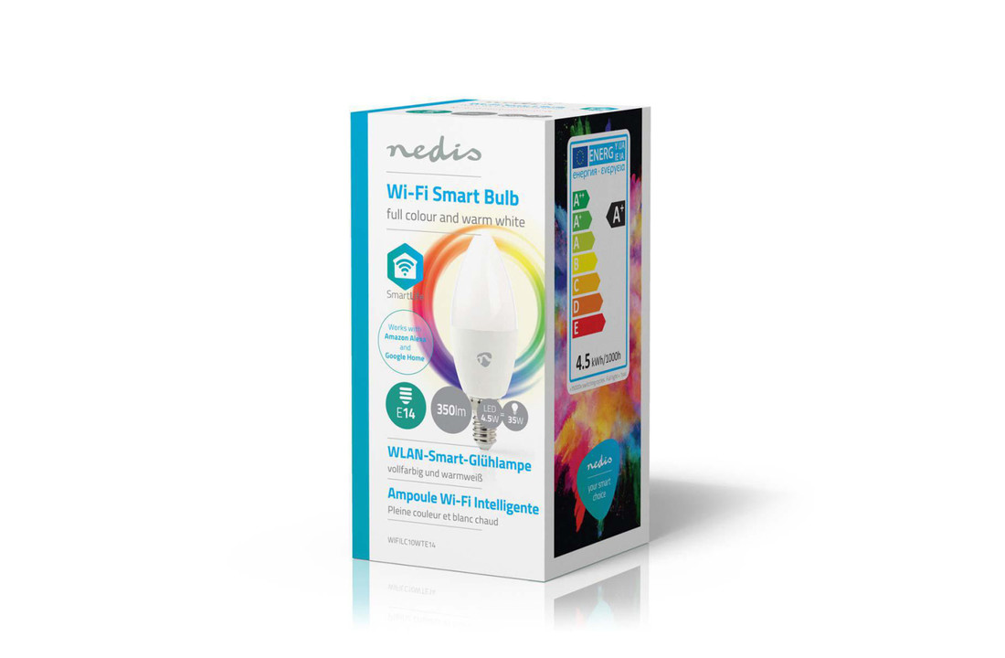 Nedis WIFILC10WTE14 Wi-fi Slimme Led-lamp Full-colour En Warm-wit E14