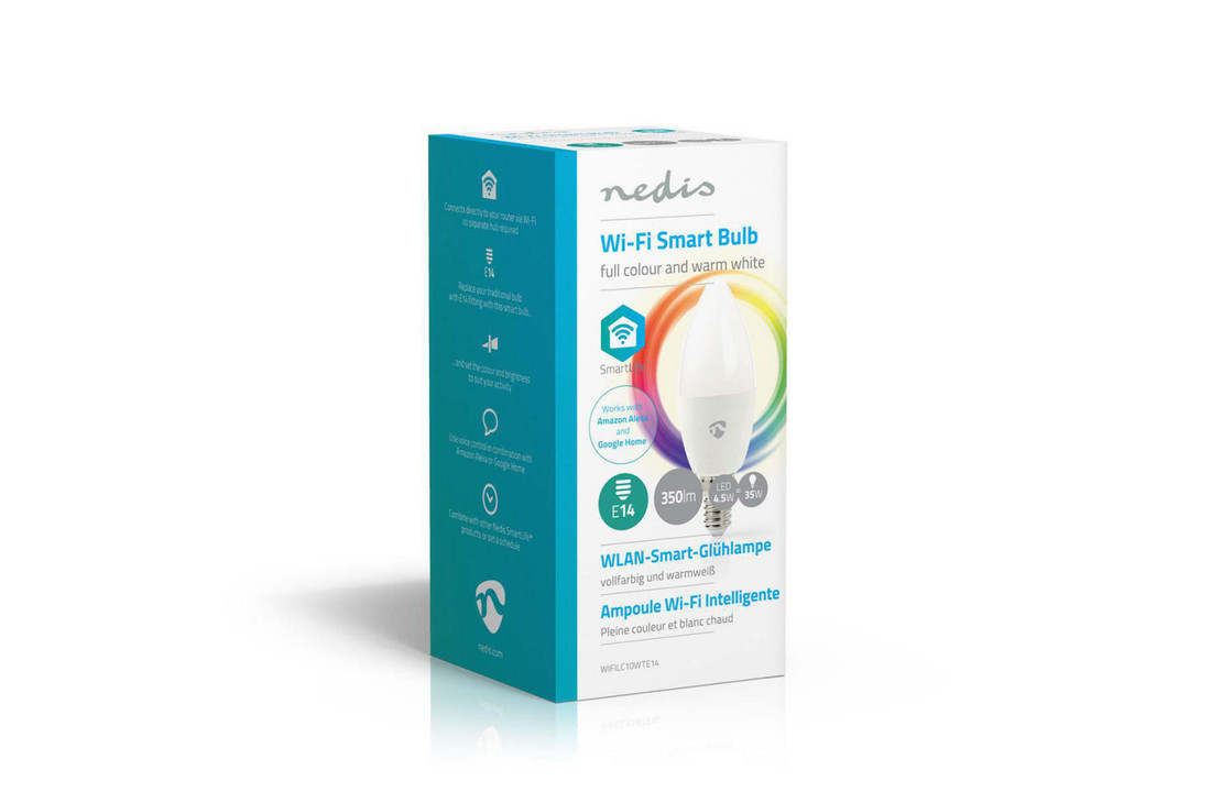 Nedis WIFILC10WTE14 Wi-fi Slimme Led-lamp Full-colour En Warm-wit E14