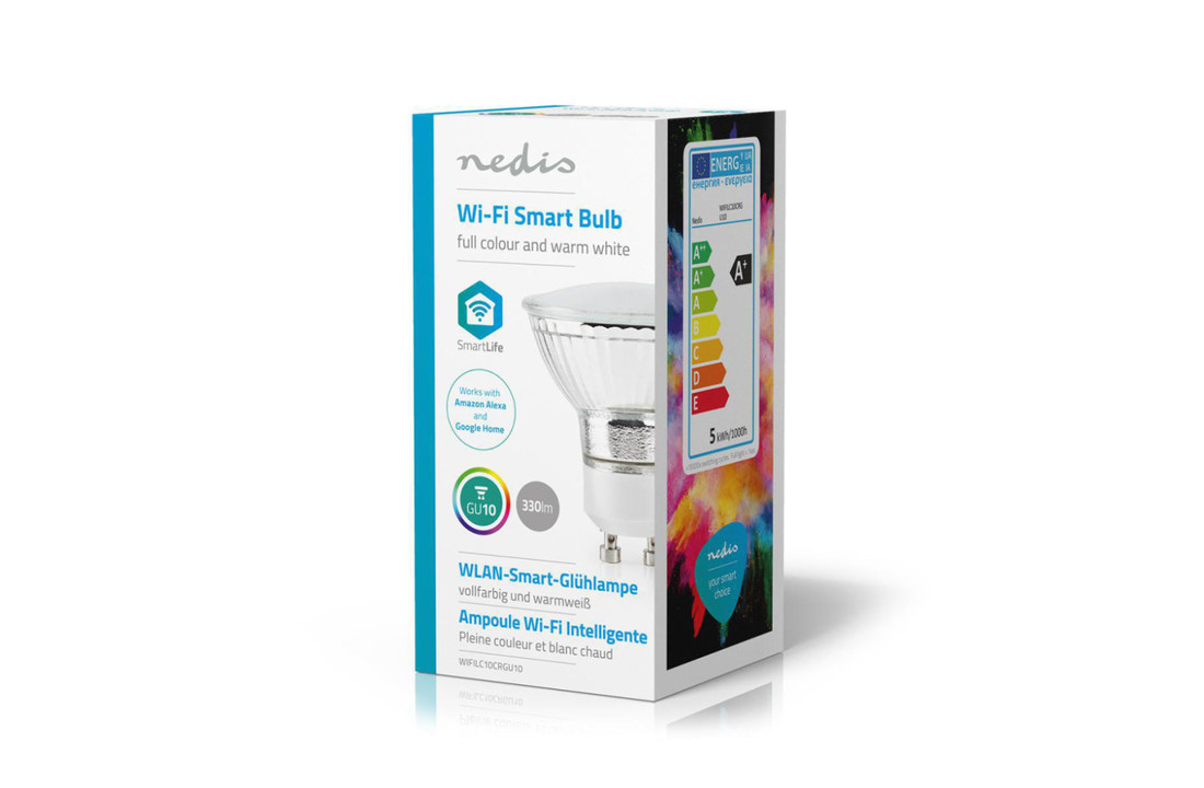Nedis WIFILC10CRGU10 Wi-fi Smart Led-lamp Full-colour En Warm Wit Gu10