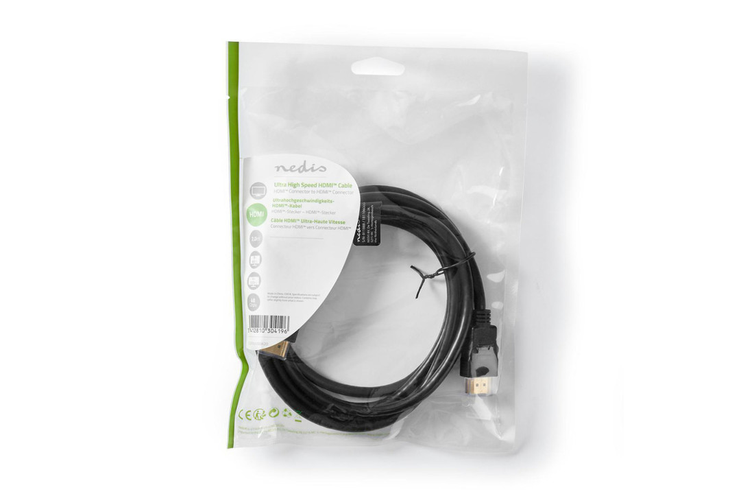Nedis CVGP35000BK20 Ultra High Speed Hdmi™-kabel Hdmi™-connector - Hdmi™-connector 2,00 M Zwart