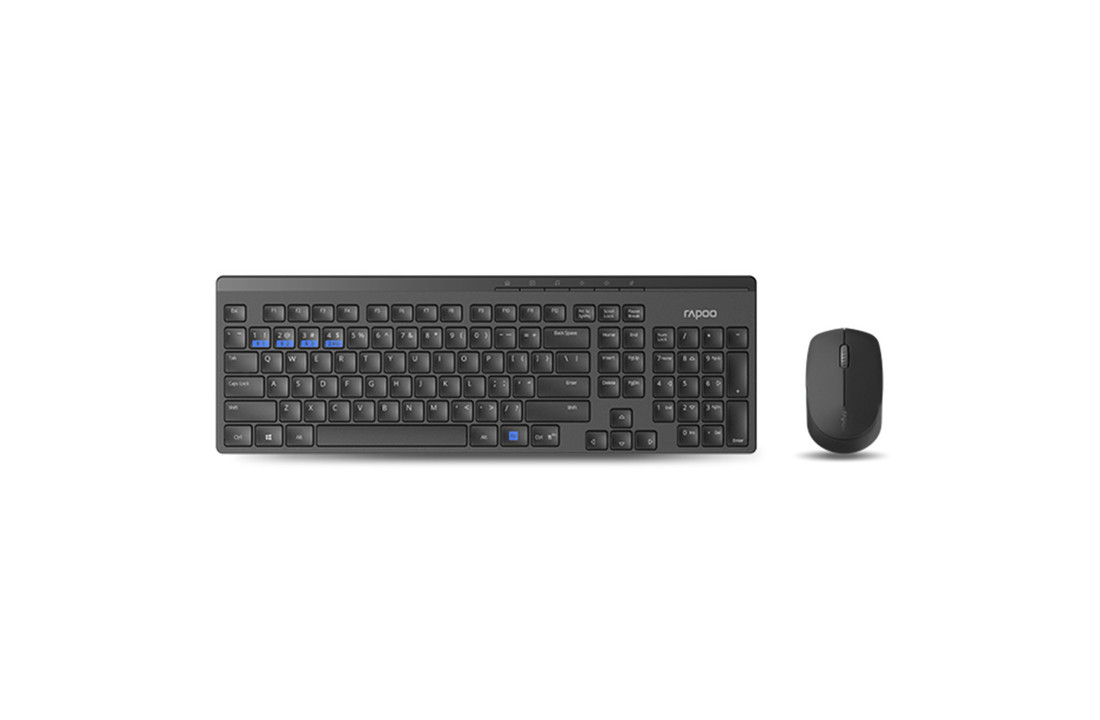 Rapoo Toetsenbord Combo Mm Zwart 8100m
