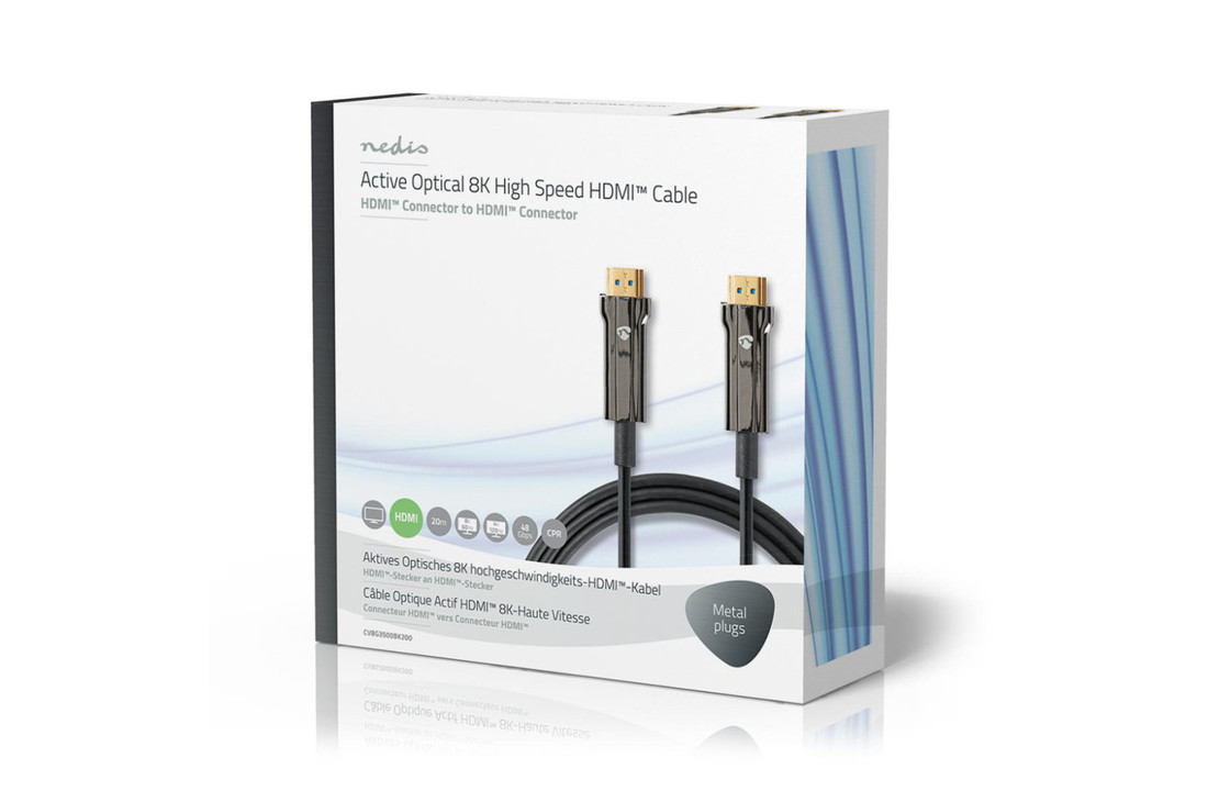 Nedis CVBG3500BK200 Ultra High Speed Hdmi™-kabel Aoc Hdmi™-connector - Hdmi™-connector 20,0 M Zwart