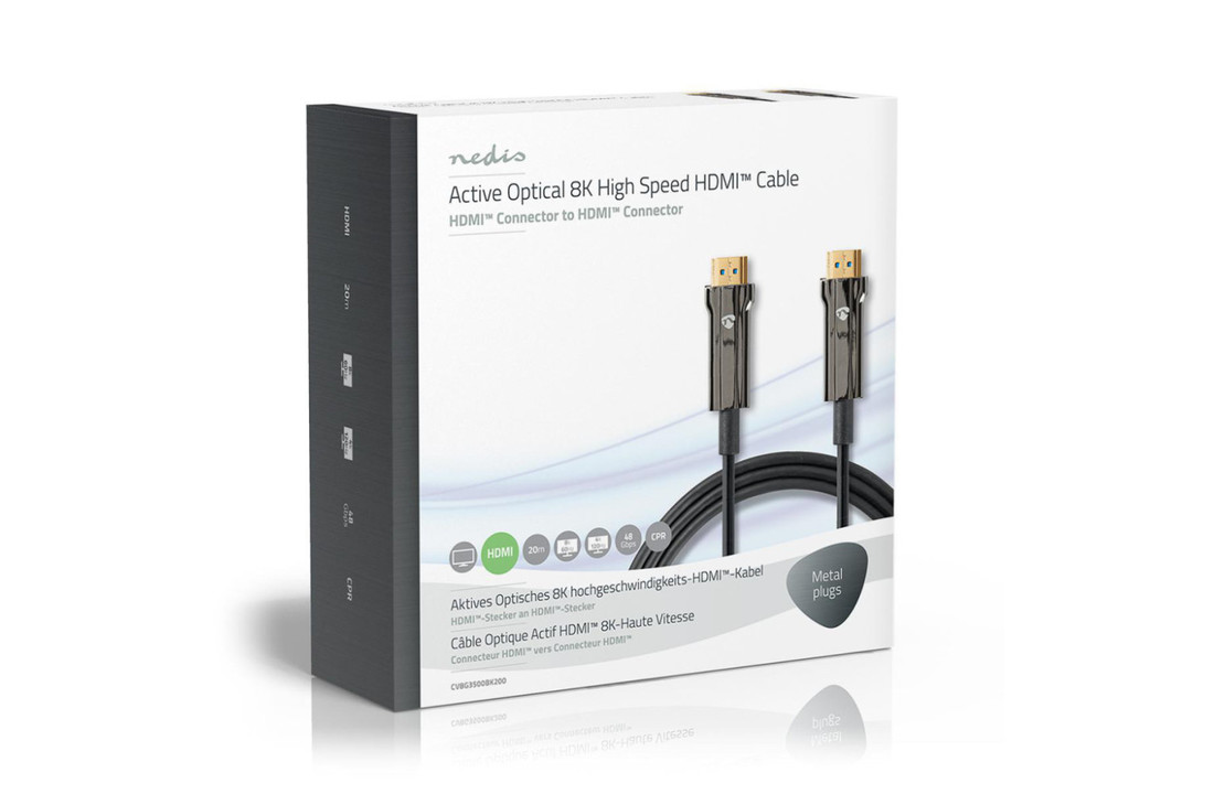 Nedis CVBG3500BK200 Ultra High Speed Hdmi™-kabel Aoc Hdmi™-connector - Hdmi™-connector 20,0 M Zwart