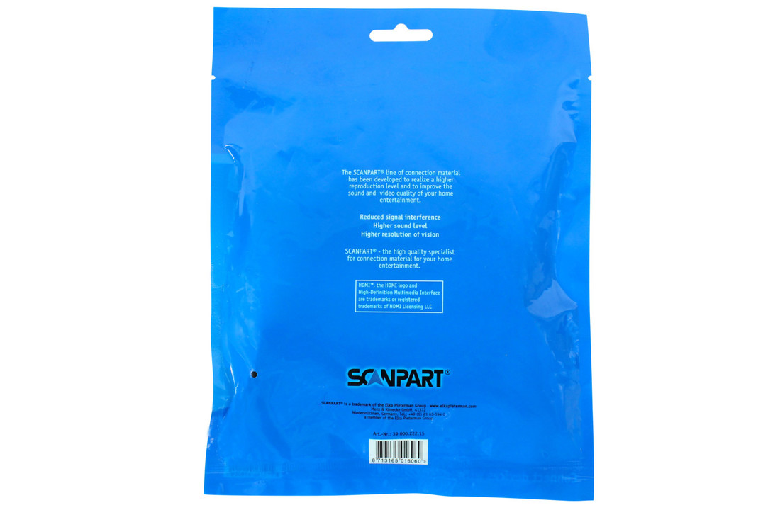 Scanpart HDMI Kabel Blauw 1,5m