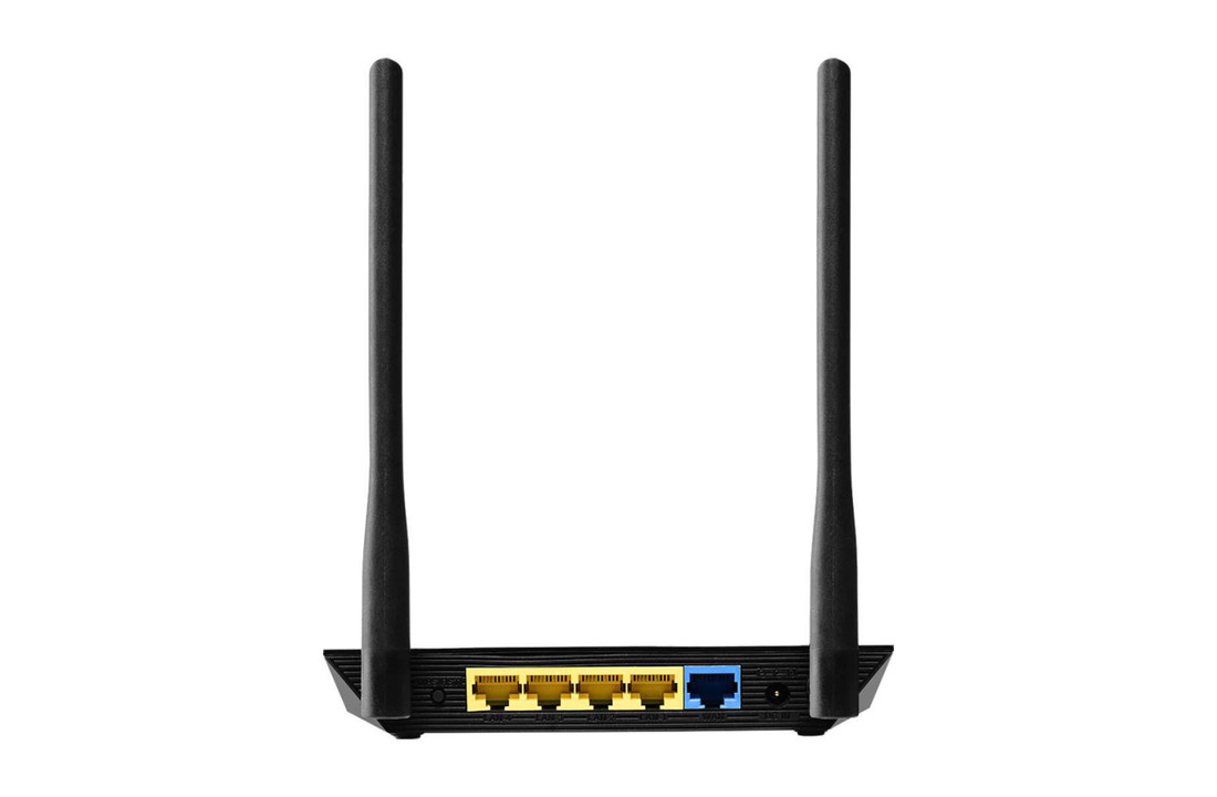 Edimax BR-6428NS V5 Draadloze Router N300 2.4 Ghz 10/100 Mbit / 10 Gigabit Zwart