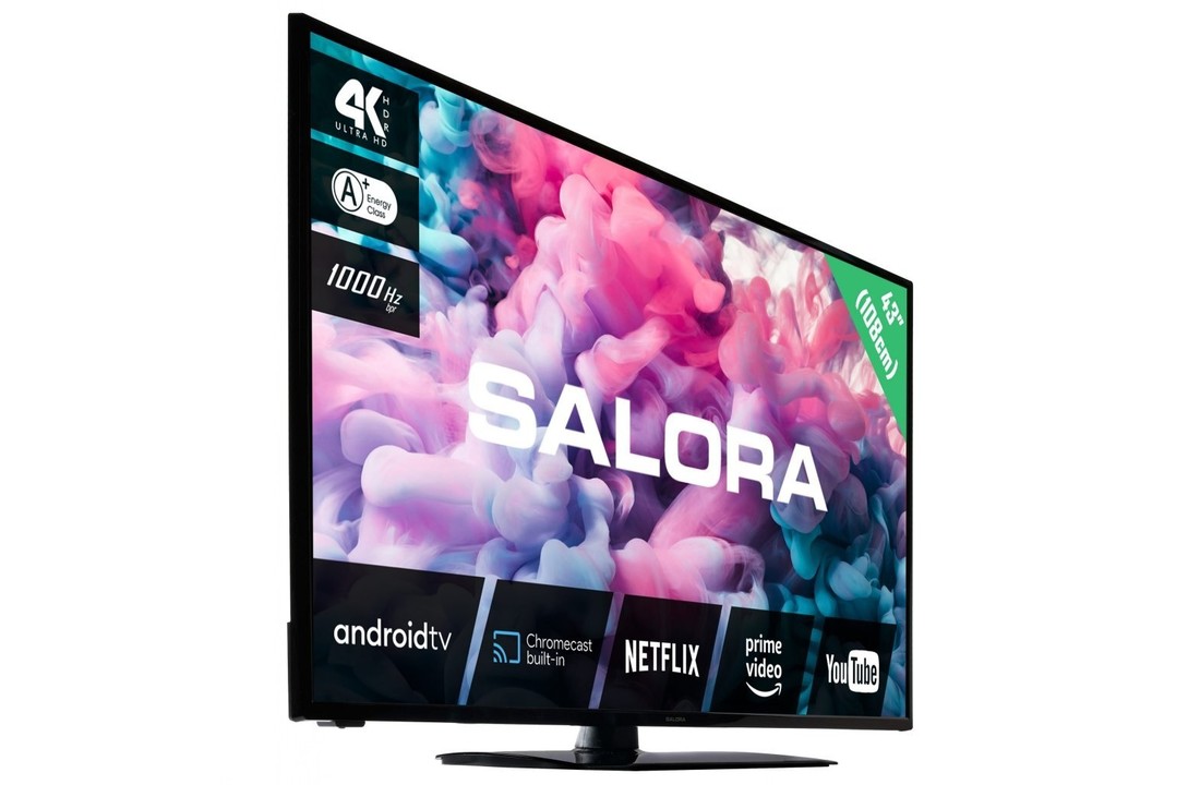 Salora 43UA330 4K Ultra HD Android Smart TV 109 cm Zwart