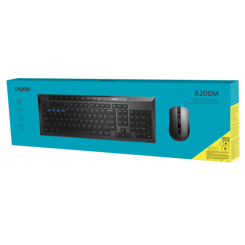 Rapoo Toetsenbord Combo Zwart 8200m