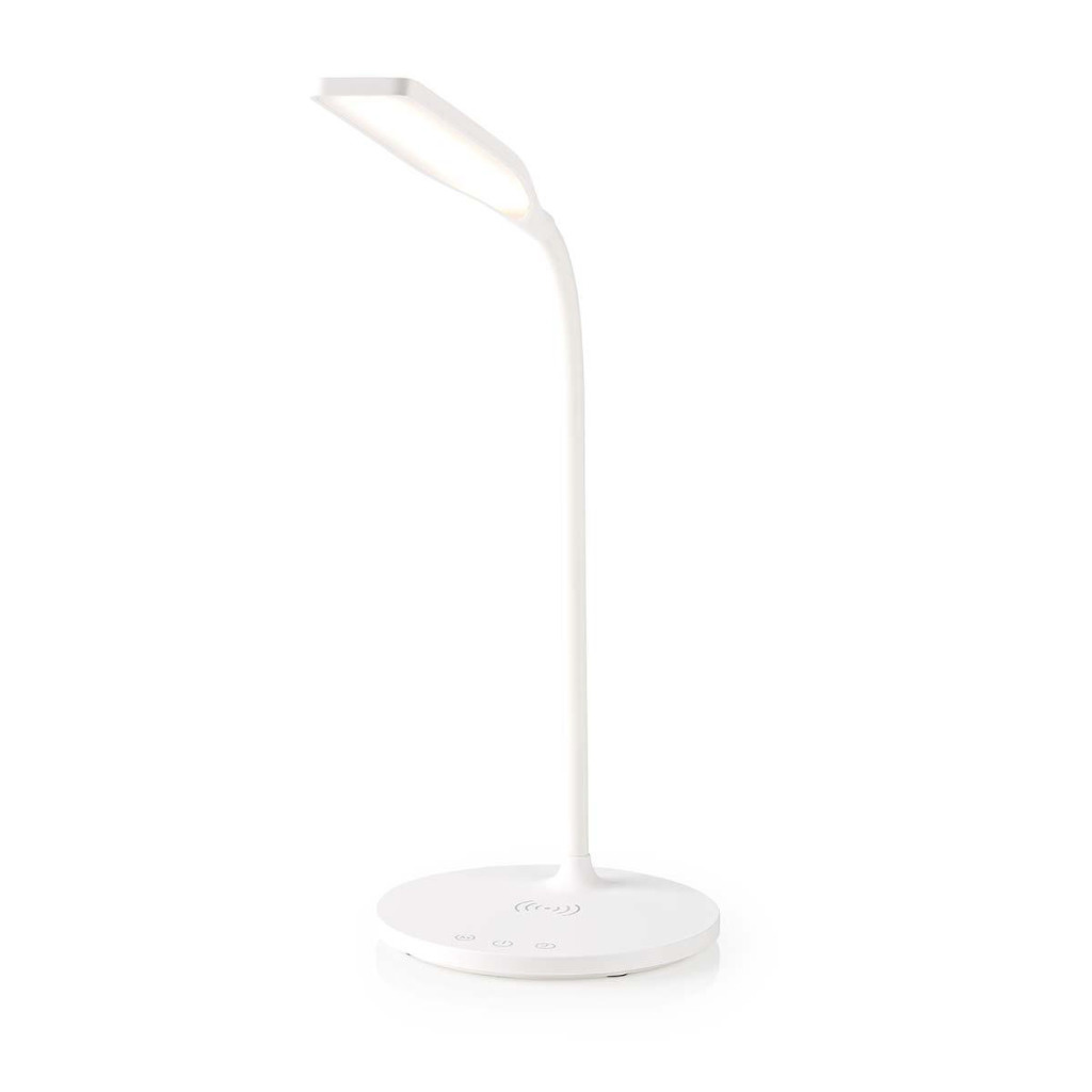 Nedis LTLGQ3M1WT Led-tafellamp Met Touch-control Draadloze Qi Oplader 1,0 A 5 W Wit