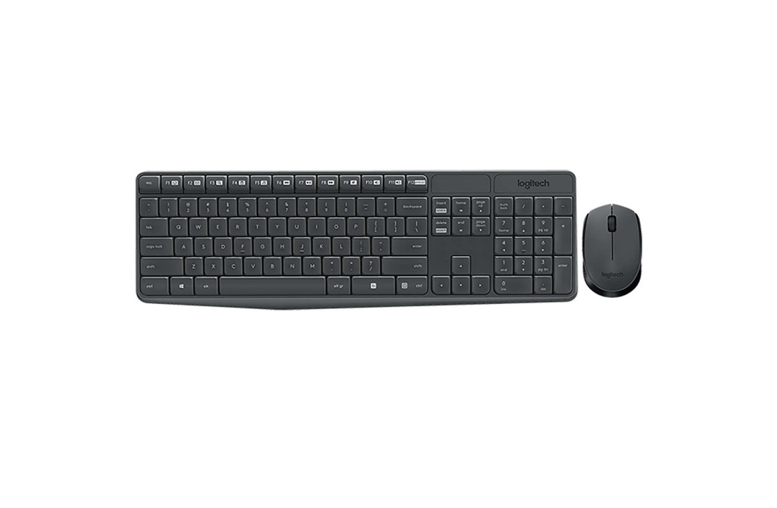 Logitech LGT-MK235 Draadloze Muis En Keyboard Combiverpakking Standaard Usb Us International Zwart