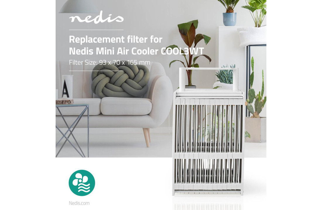Nedis COOL3FIL Vervangend Filter Voor Mini-luchtkoeler Cool3wt
