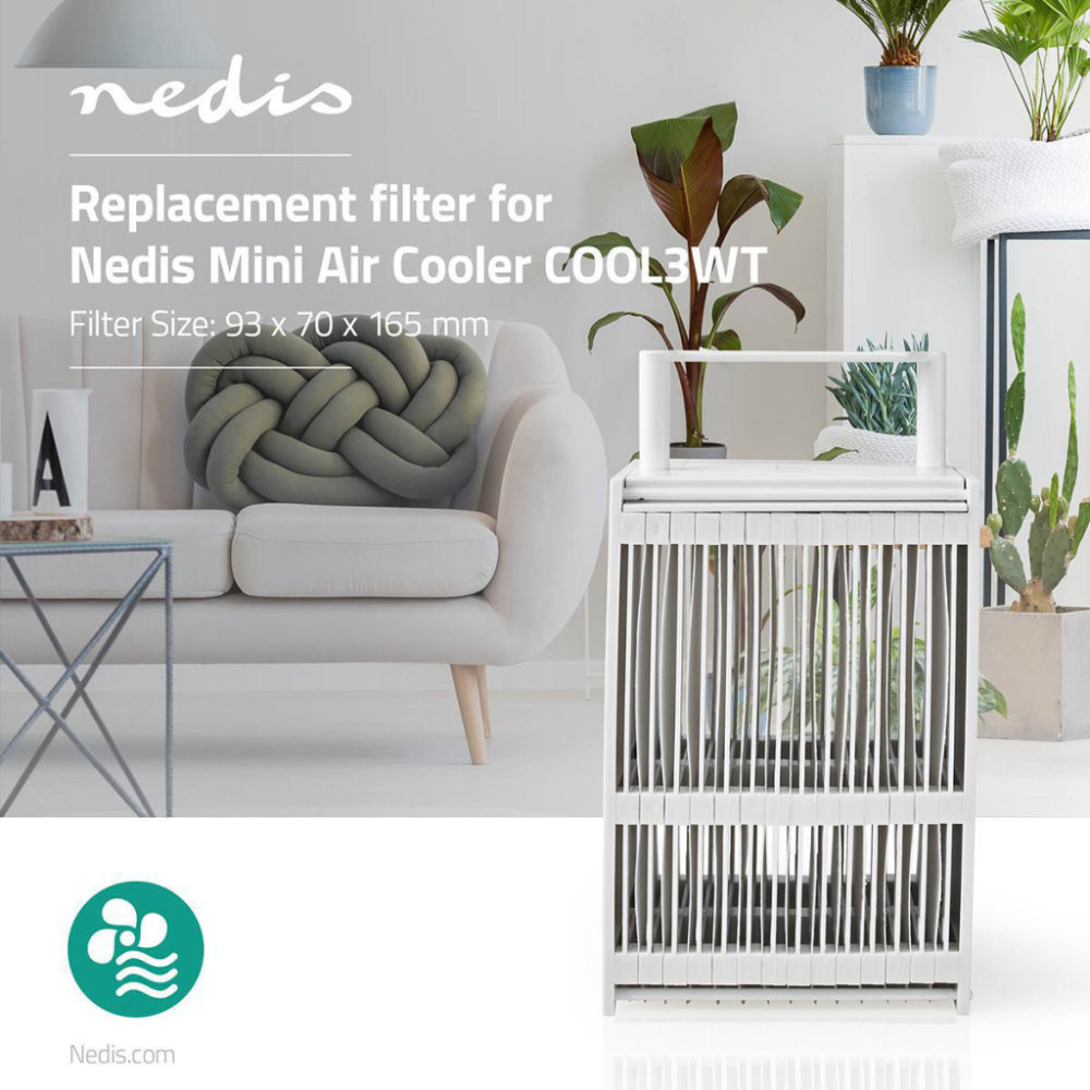 Nedis COOL3FIL Vervangend Filter Voor Mini-luchtkoeler Cool3wt