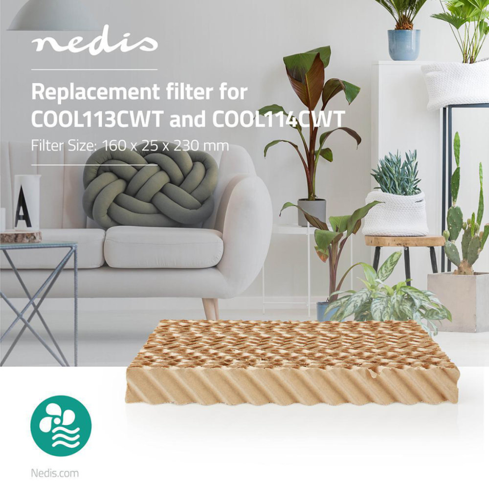 Nedis COOL1FIL Vervangend Filter Voor Luchtkoeler Cool113cwt En Cool114cwt