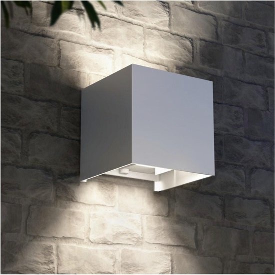 Hama Wifi-wandlamp Vierkant 10 Cm IP44 Voor Binnen En Buiten Wit