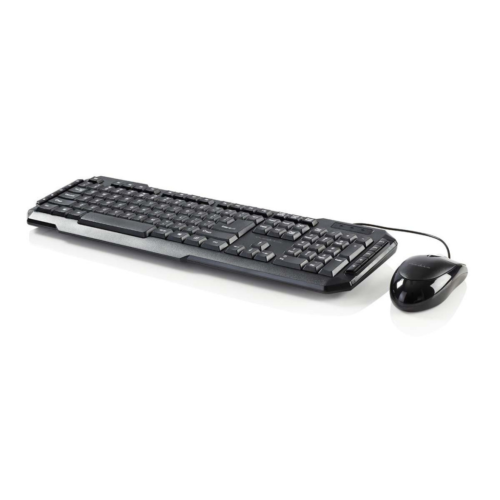 Nedis KBMC100BKUS Set Bedrade Muis En Toetsenbord 800-dpi Muis Us International